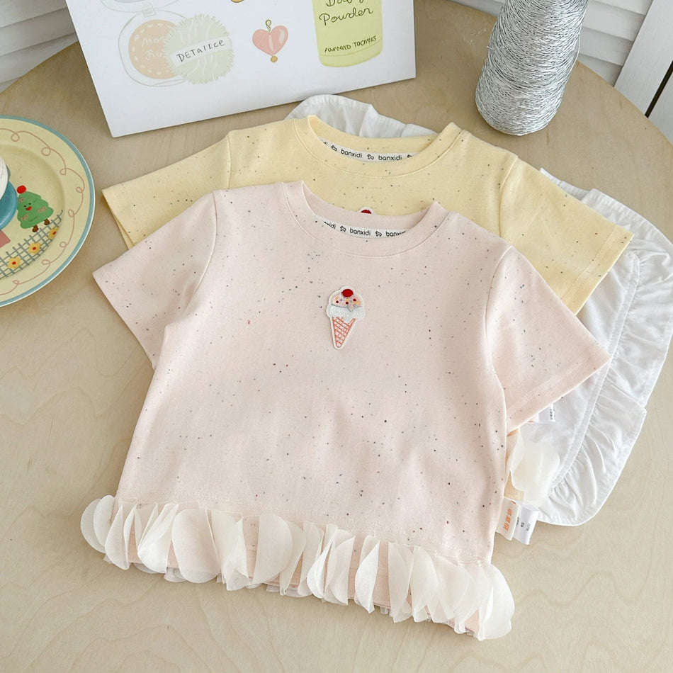 Girls Summer T-Shirt 2026 Western Style Princess Top