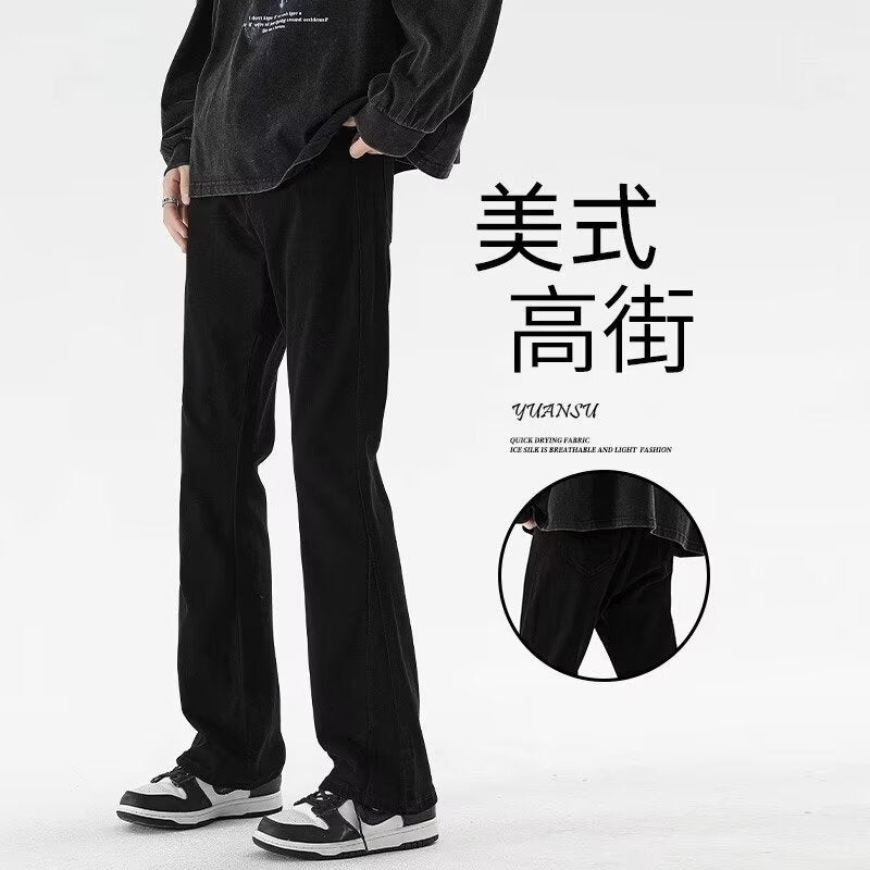 Black Slim Straight Jeans – High Street Fit