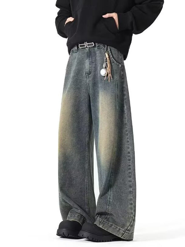 Deconstructed Wide-Leg Jeans – High Street Style