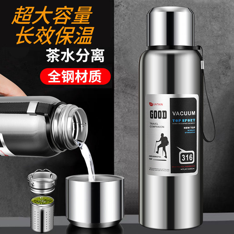 316 All-Steel Outdoor Large Capacity Travel Thermos Cup