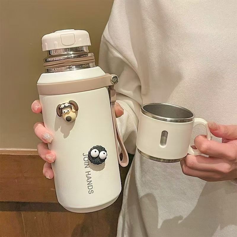 New 316 Stainless Steel Thickened Thermos with Tea Infuser