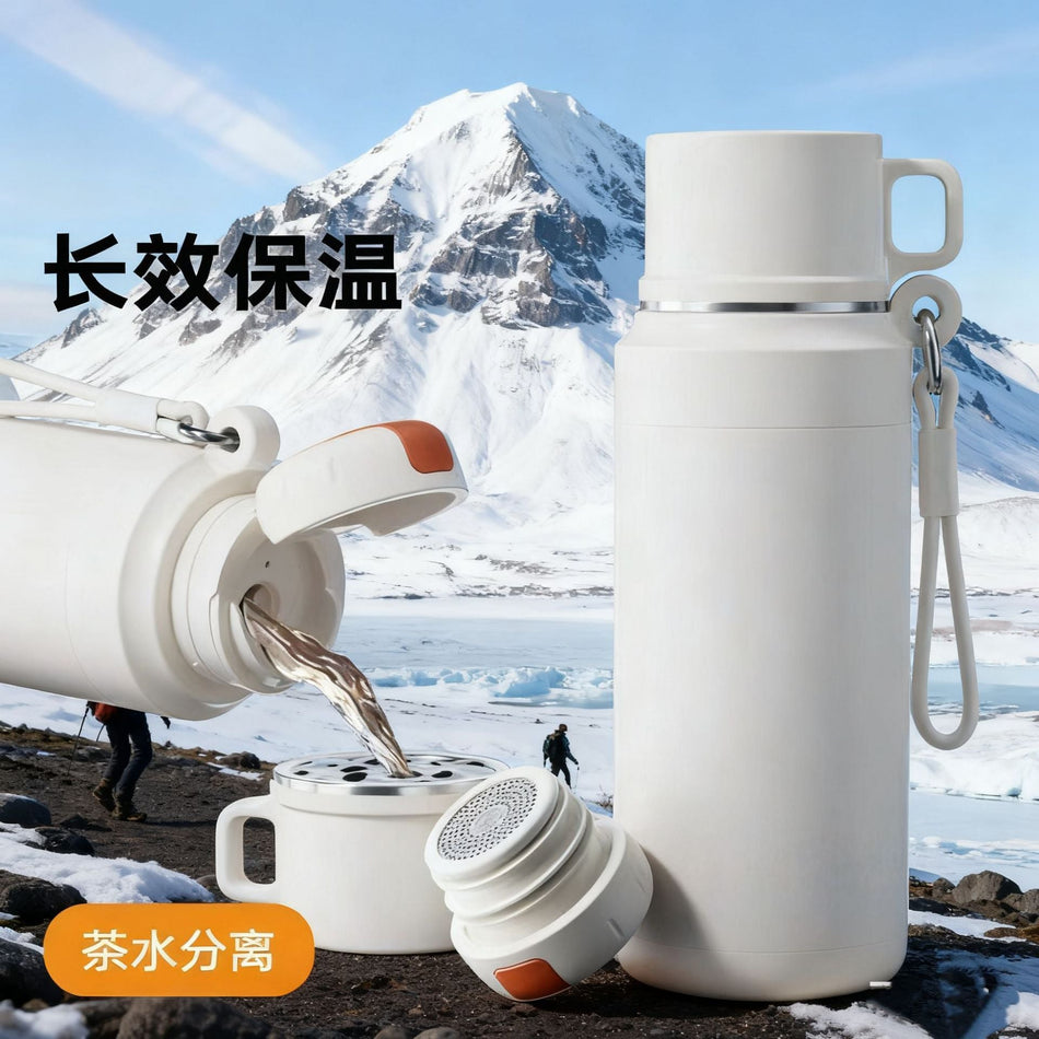 316 Stainless Steel Men's Hiking Thermos with Tea Filter
