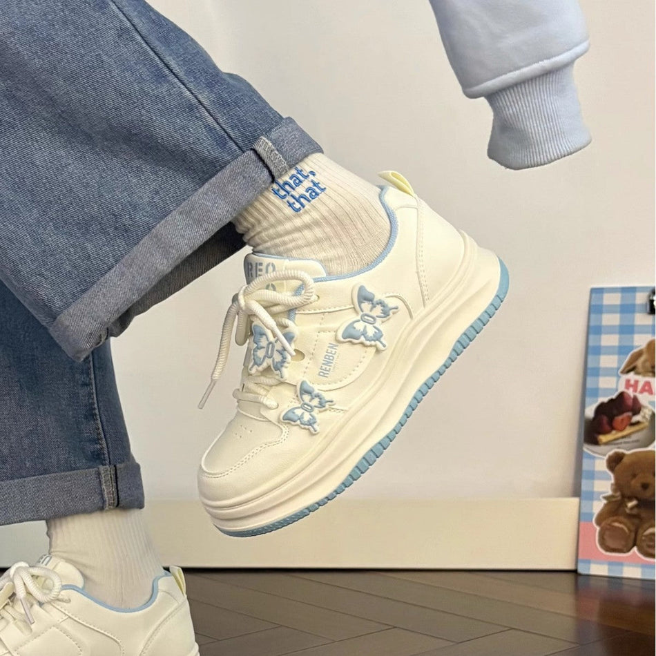 Girls Casual Sneakers 2026 Soft-Soled White Shoes