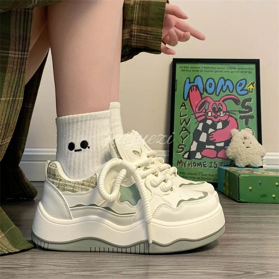 Girls Thick-Soled Sneakers 2026 Comfortable Kids Shoes