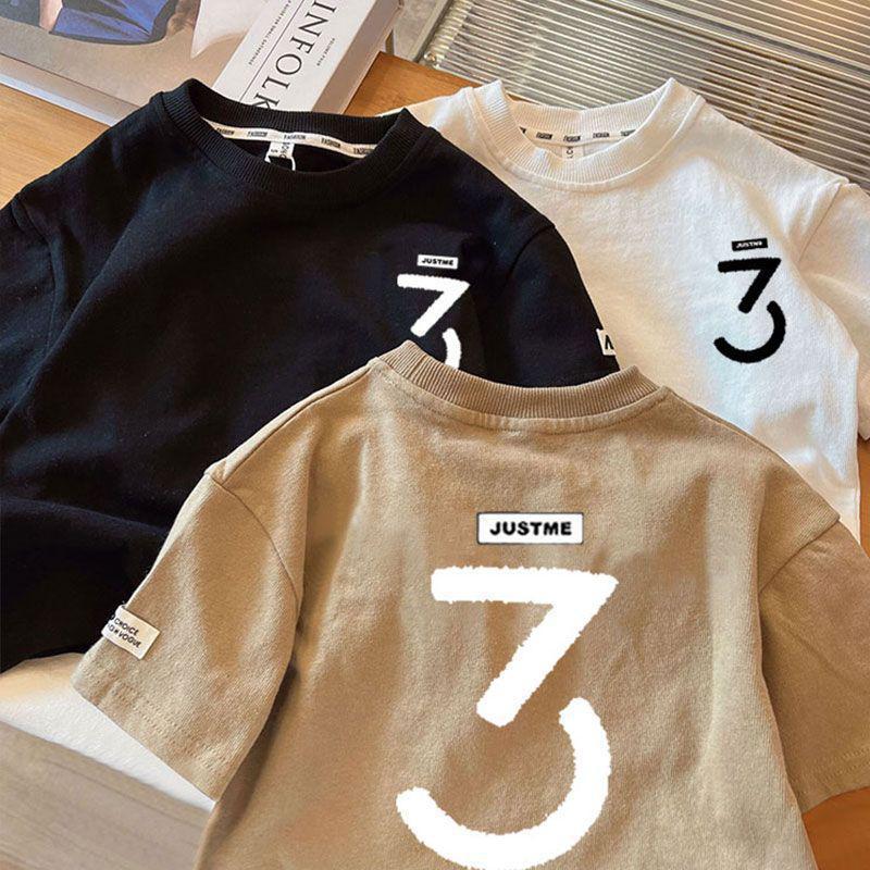 Boys Cotton T-Shirt 2026 Korean Style Summer Top