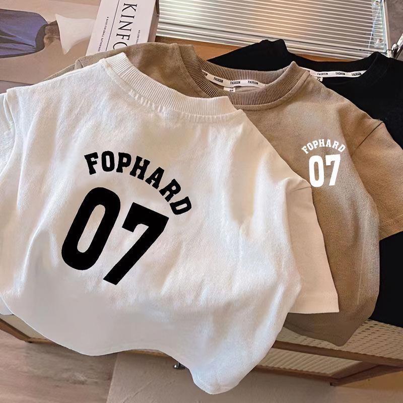 Boys Korean-Style T-Shirt 2026 Summer Cotton Top