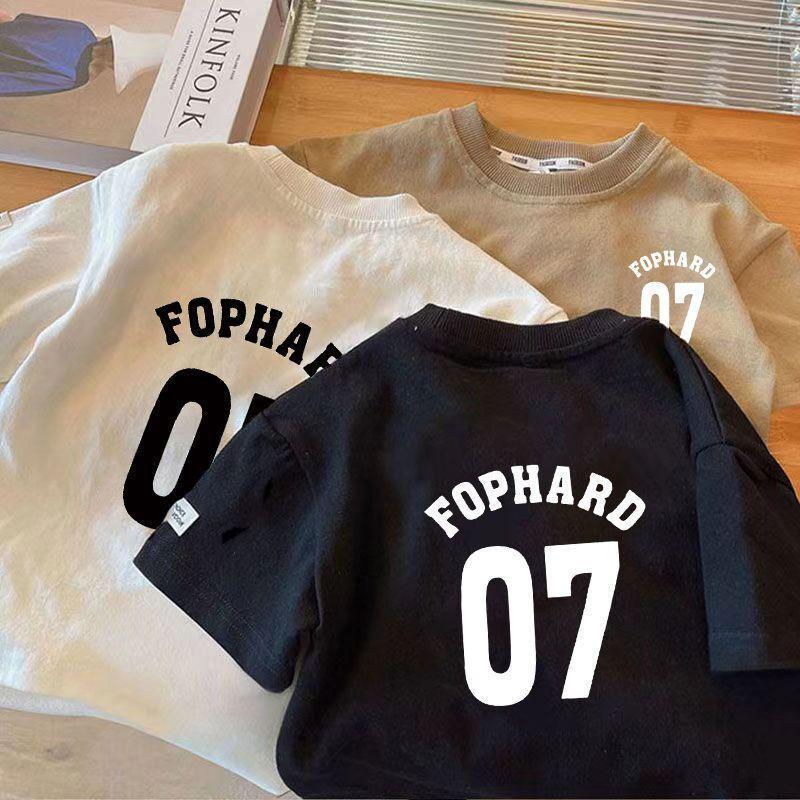 Boys Korean-Style T-Shirt 2026 Summer Cotton Top
