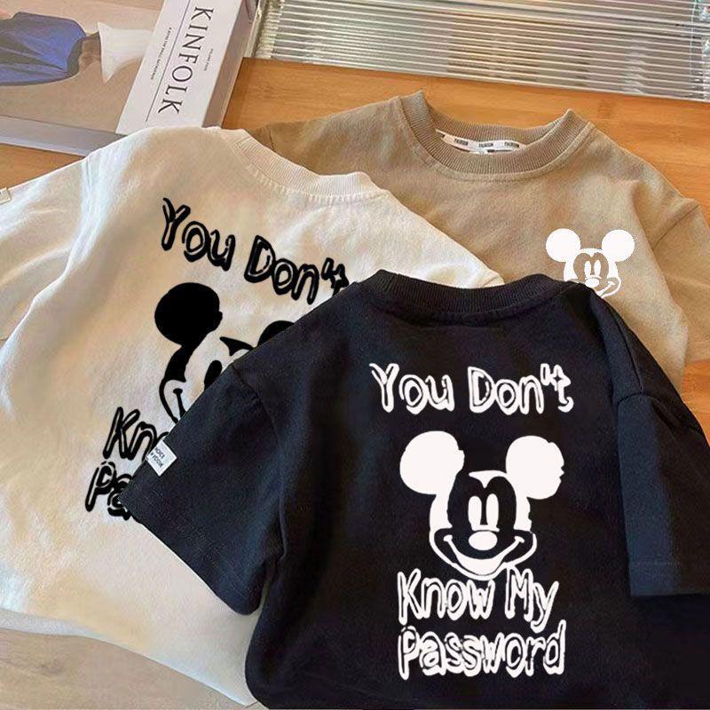 Kids Korean-Style Cotton T-Shirt 2026 Summer Top
