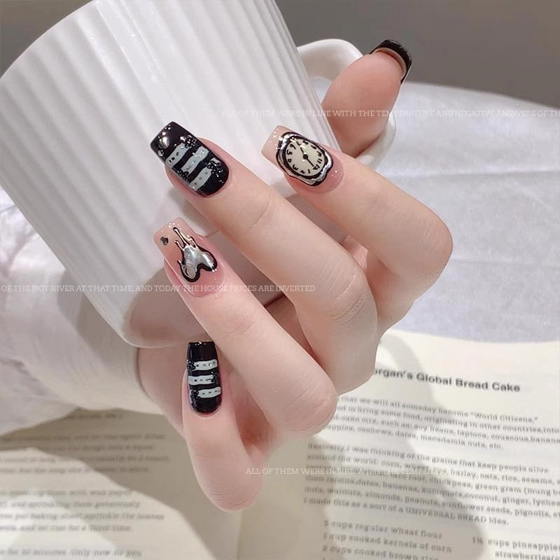 Liquid Metal Nail Stickers – Y2K Style
