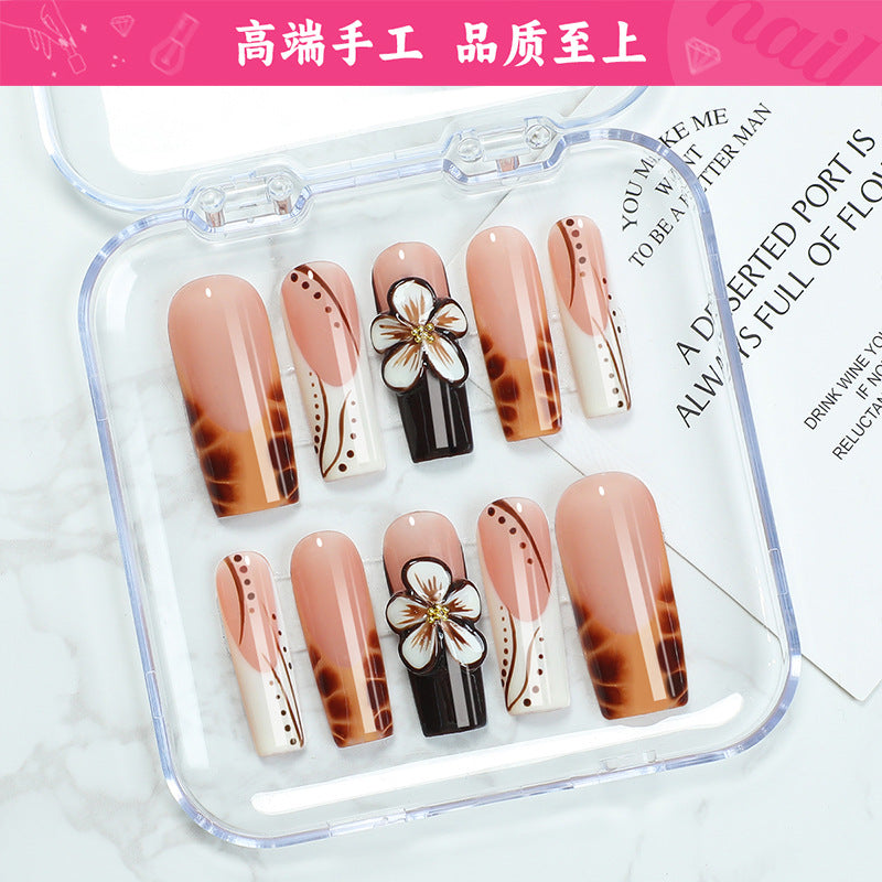 Handmade 3D Flower Nails – Premium White Set