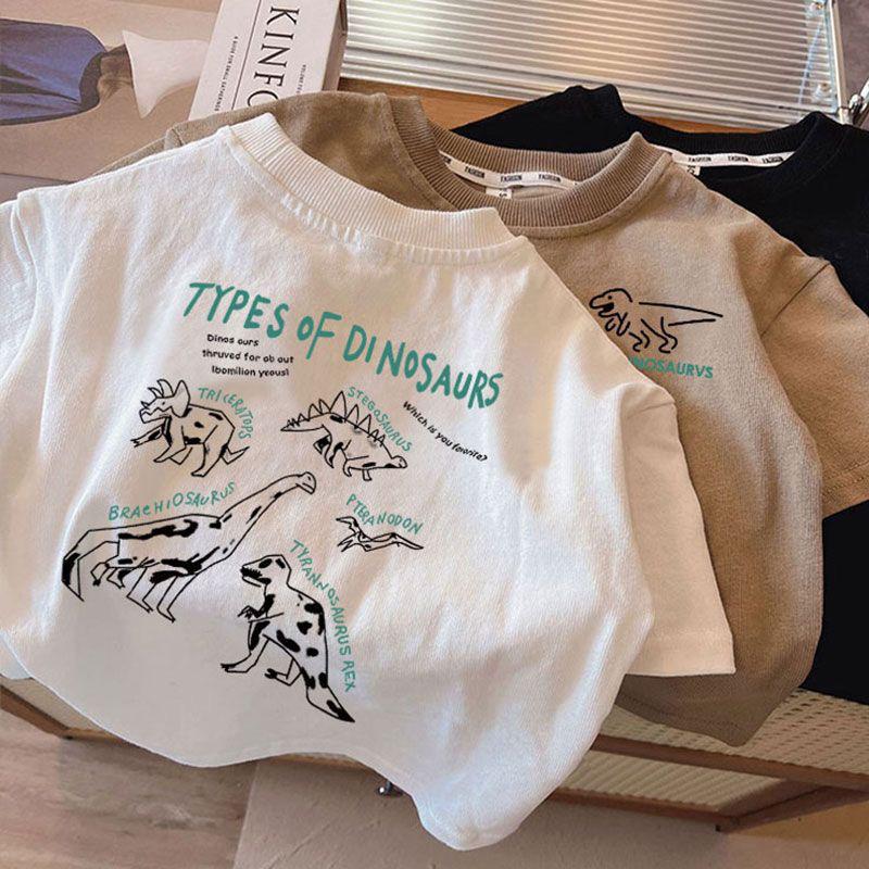 Kids Cotton Cartoon T-Shirt 2026 Korean Style Top