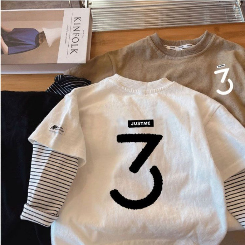 Boys Korean-Style Cotton Long-Sleeve Top 2026