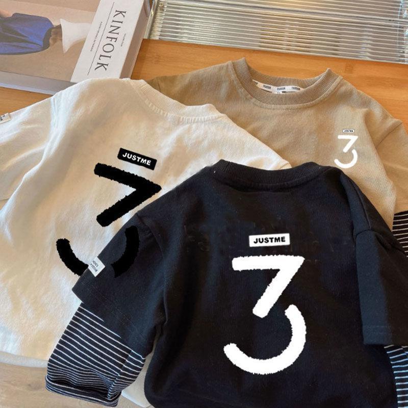 Boys Korean-Style Cotton Long-Sleeve Top 2026