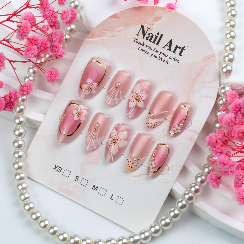 Leopard Print Almond Nails – 30 Piece Set