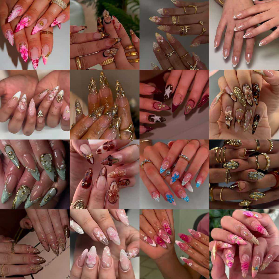 : Creative Almond Nail Art – Colorful Stylish Design