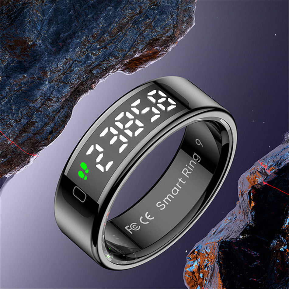 R11+ Smart Ring with Display Screen Gesture Control Sleep Heart