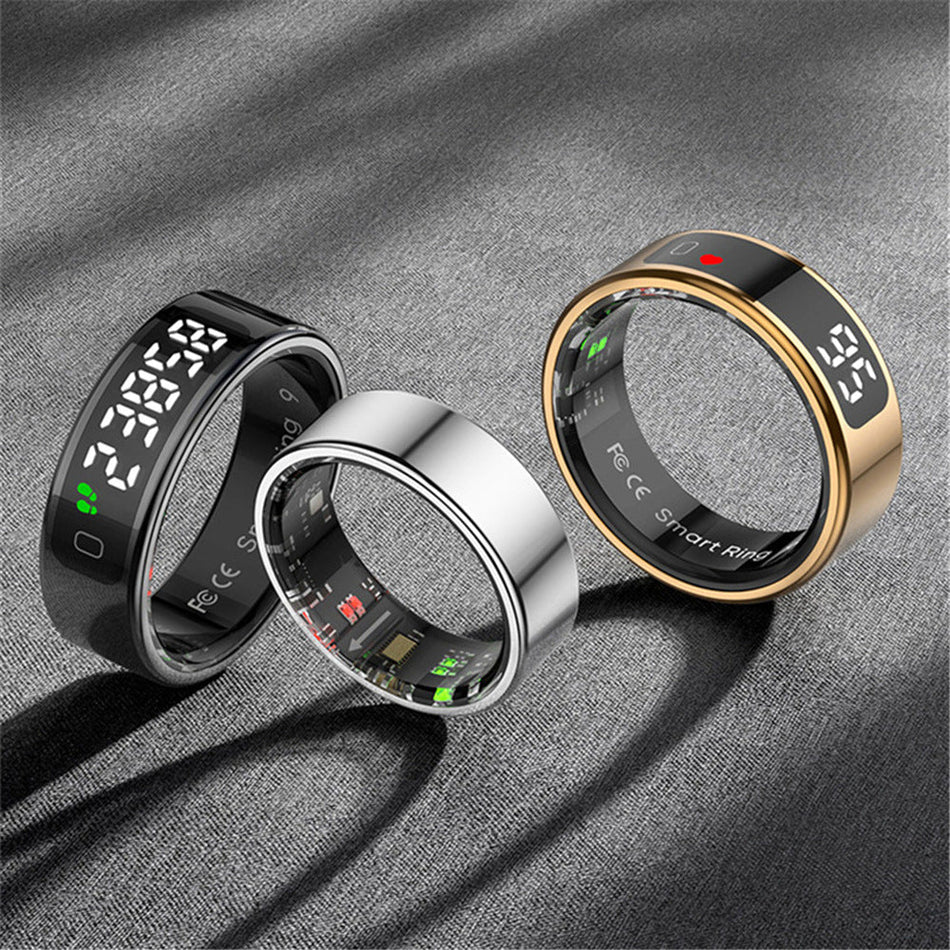 R11+ Smart Ring with Display Screen Gesture Control Sleep Heart