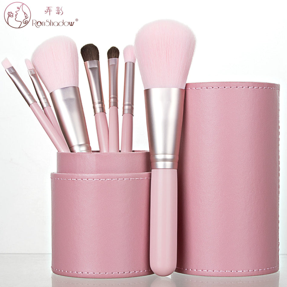 7-Piece Mini Makeup Brush Set — The "Shadow Series" Portable