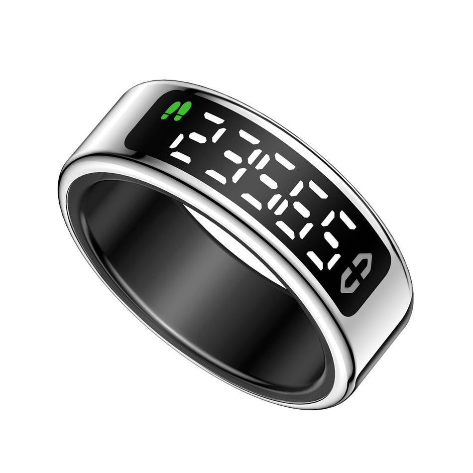 Sy01 Smart Ring with Display Touch Charging Stand Heart Rate