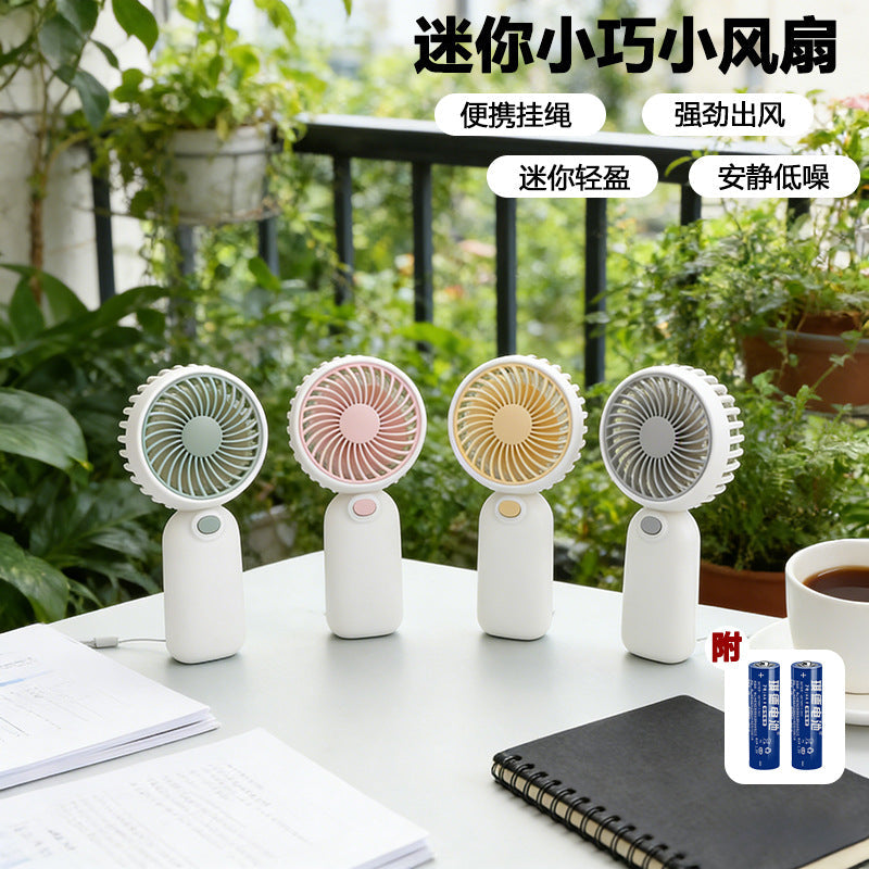 L-617 Mini Turbo Handheld Fan | Ultra-Quiet 2-in-1 Design