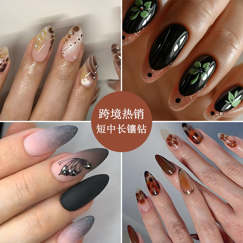 Diamond Encrusted Press-On Nails – Premium Set