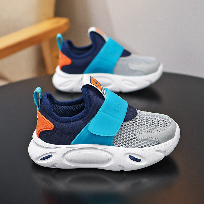 Kids Breathable Mesh Shoes – Velcro Sports Style