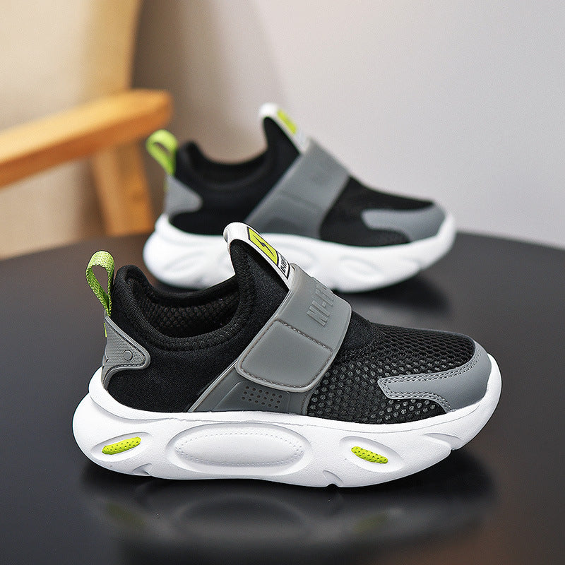 Kids Breathable Mesh Shoes – Velcro Sports Style
