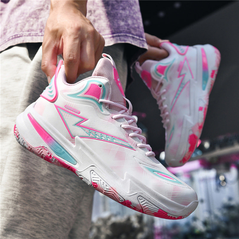 High-Top Basketball Sneakers – Thick Sole Style