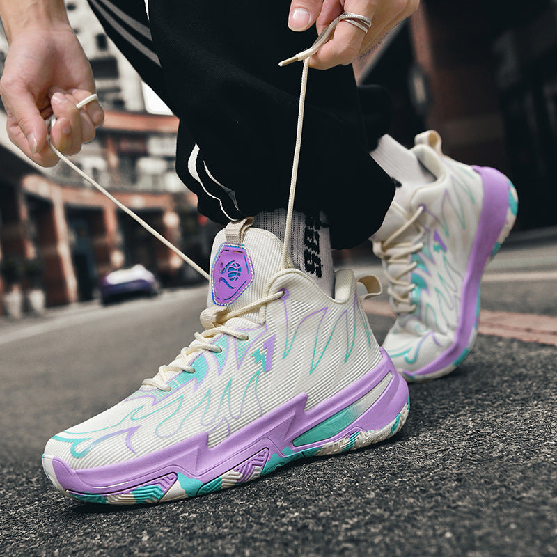 Mid-Top Basketball Shoes – Thick Sole Student Fit
