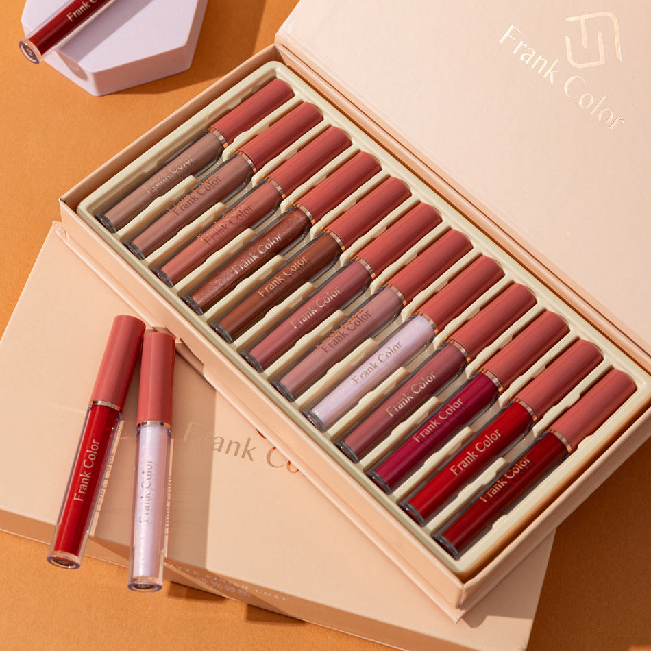 FrankColor 12-Piece Lip Glaze Suit: The "European & American"