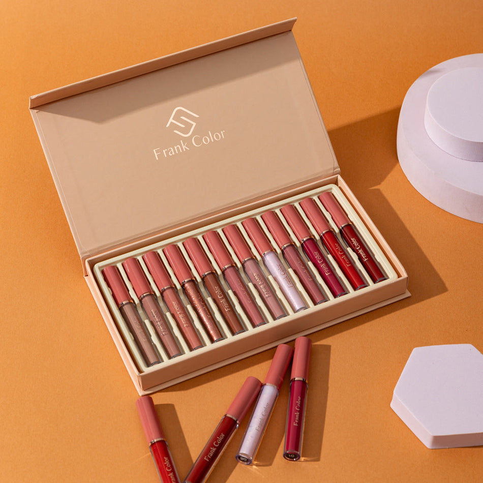 FrankColor 12-Piece Lip Glaze Suit: The "European & American"