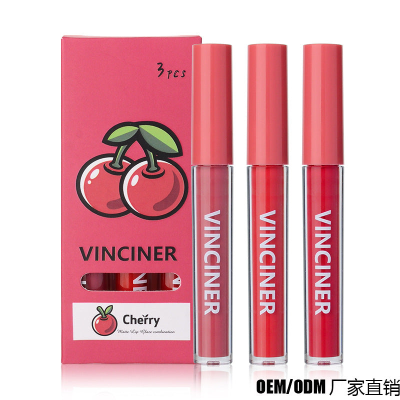 3-Piece Fruit Lip Glaze Set: The "Triple-Threat" Matte & Fruit