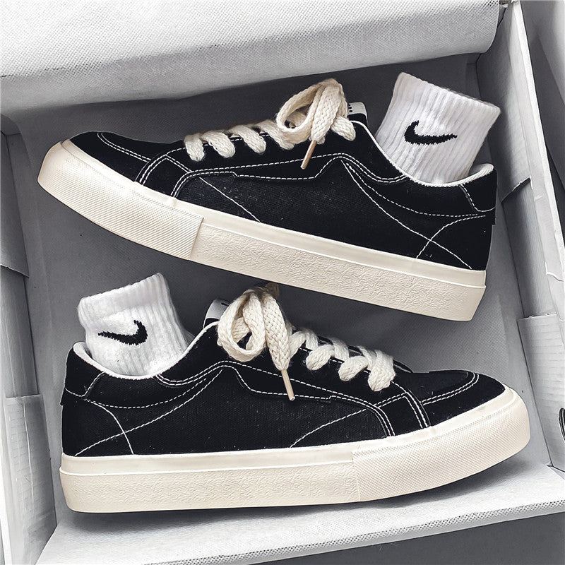 Men’s Platform Canvas Sneakers – Korean Harajuku Style