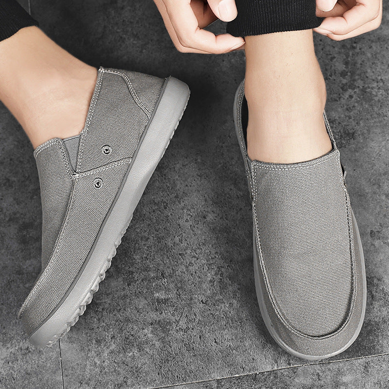 Men’s Retro Slip-On Canvas Shoes – Casual Low-Top