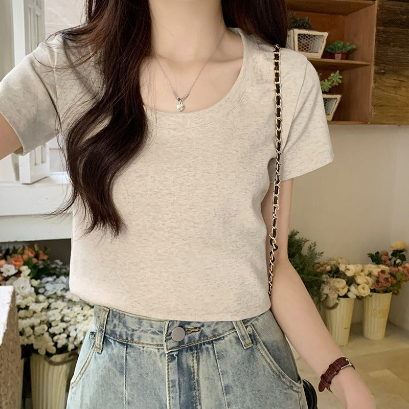Cotton U-Neck Slim Fit Summer Women’s Top