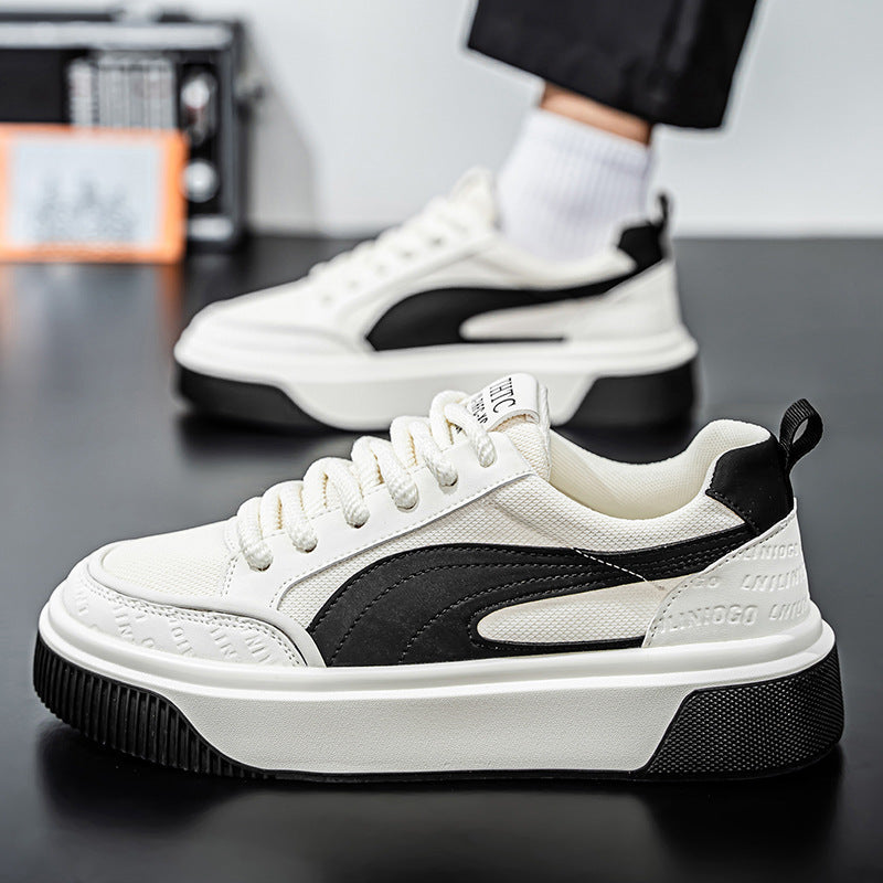 Men’s Thick Sole Casual Sneakers – Breathable Trendy