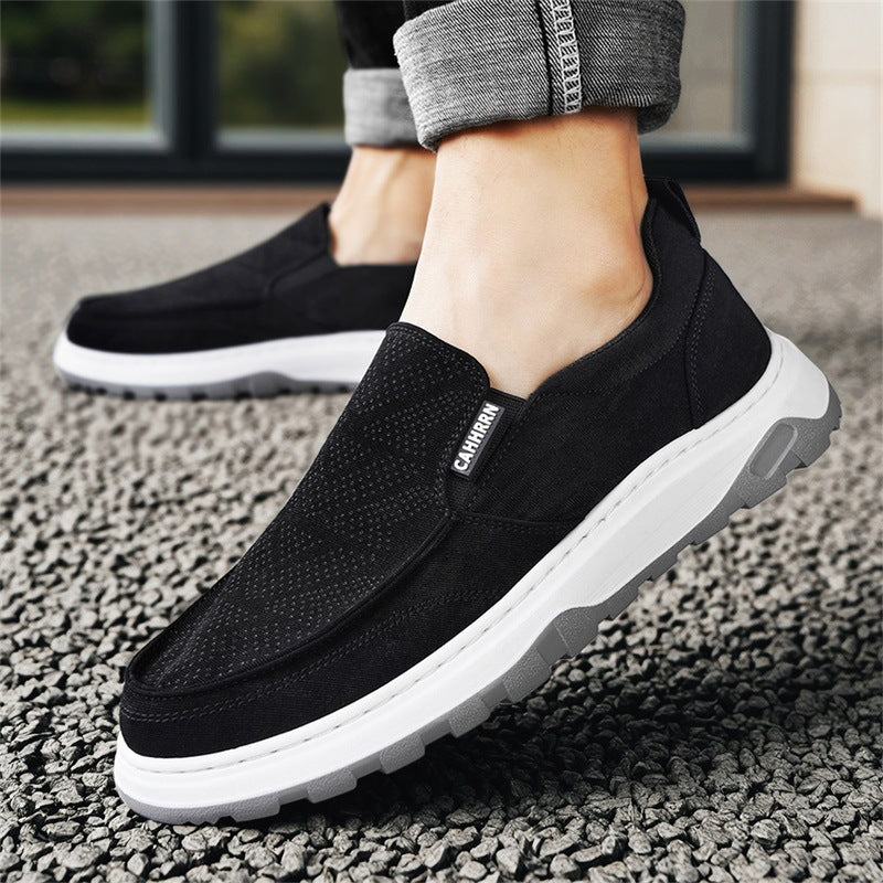 Men’s Breathable Slip-On Canvas Shoes – Casual Work
