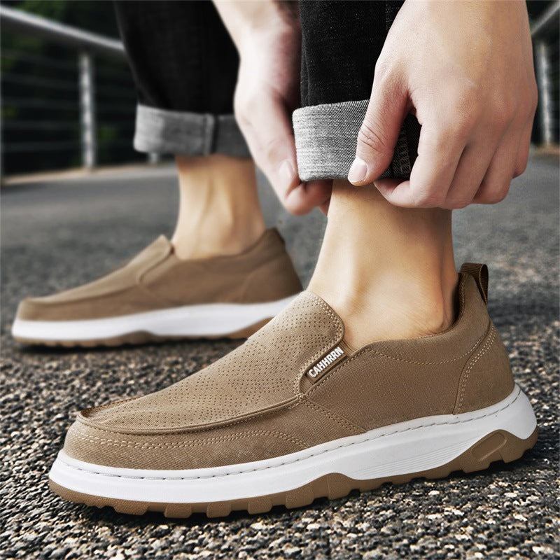 Men’s Breathable Slip-On Canvas Shoes – Casual Work