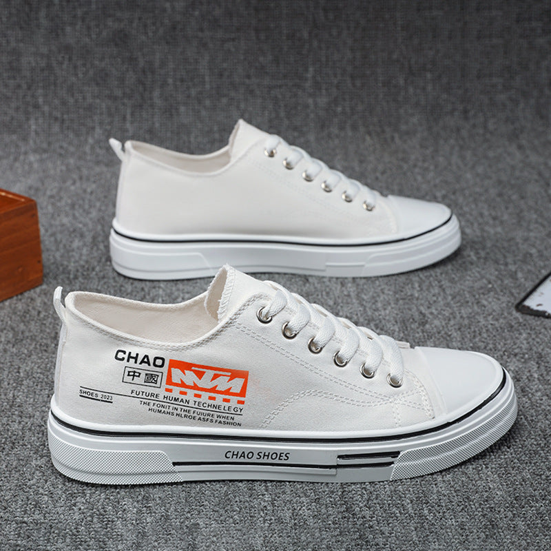 Men’s Trendy Student Canvas Shoes – Lace-Up Casual