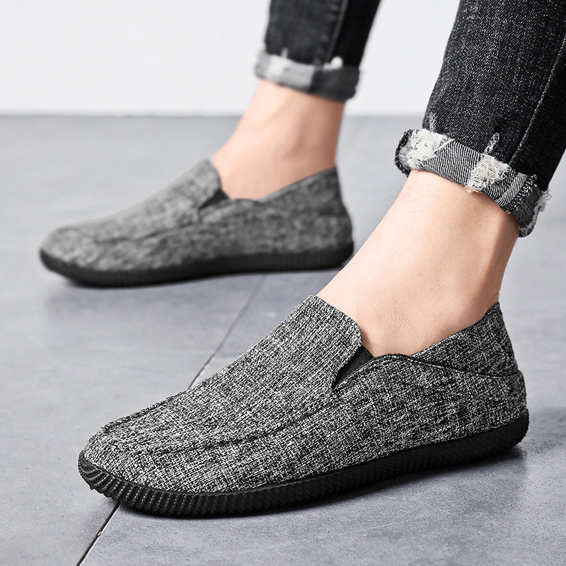 Men’s Summer Linen Canvas Slip-On Loafers