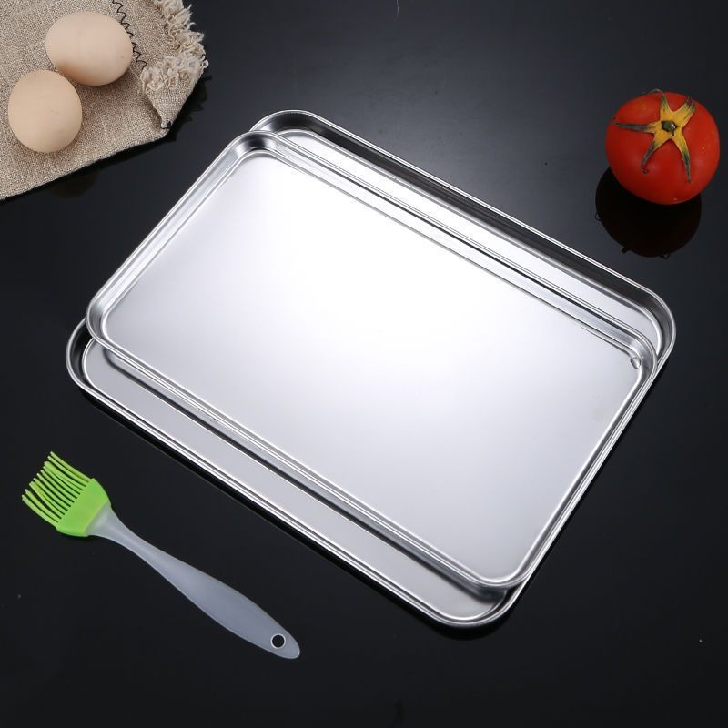 Cfp99 [Deepened] 304 Steel Square BBQ & Dinner Tray Set