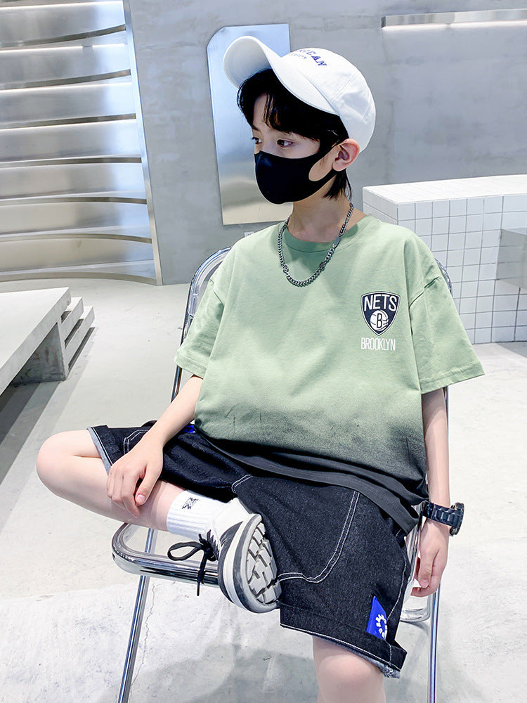 Boys Korean Summer Two-Piece Set 2026 Trendy