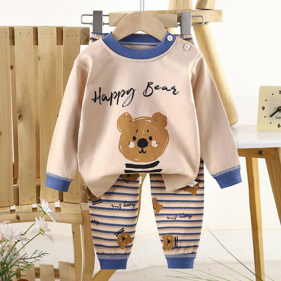 Kids Cotton Autumn Underwear Set 2026 Warm Outfit