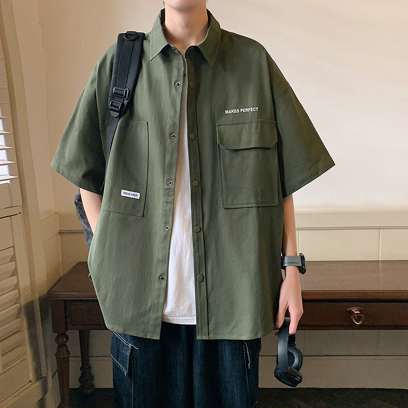 Men’s Hong Kong Style Work Shirt – Summer Casual