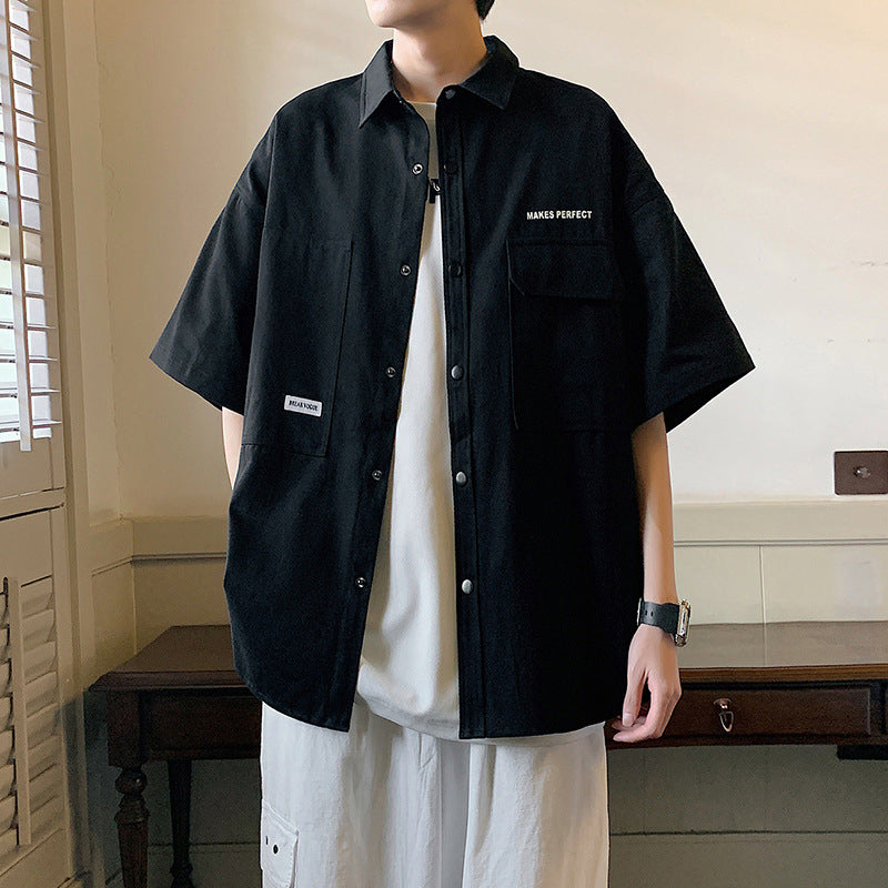 Men’s Hong Kong Style Work Shirt – Summer Casual