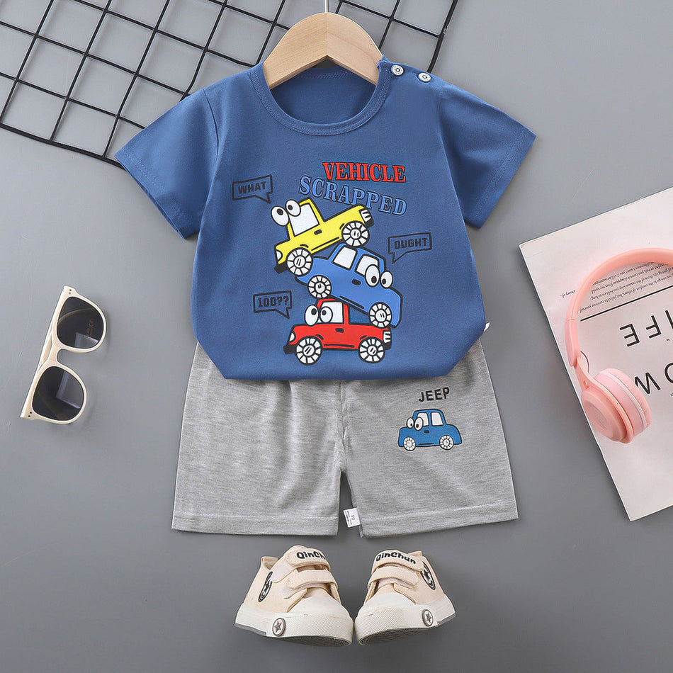 Kids Cotton Summer Short-Sleeve Suit 2026