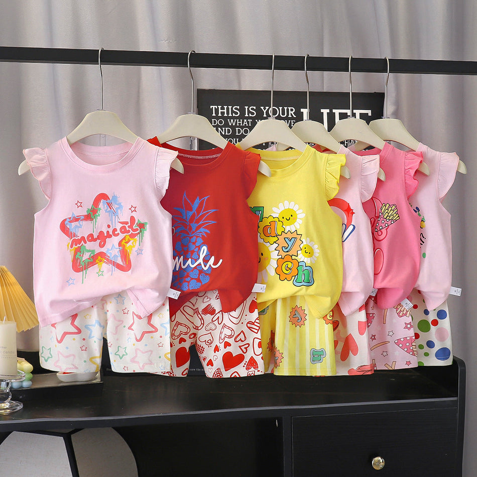 Kids Korean-Style Summer Vest Set 2026 Cotton