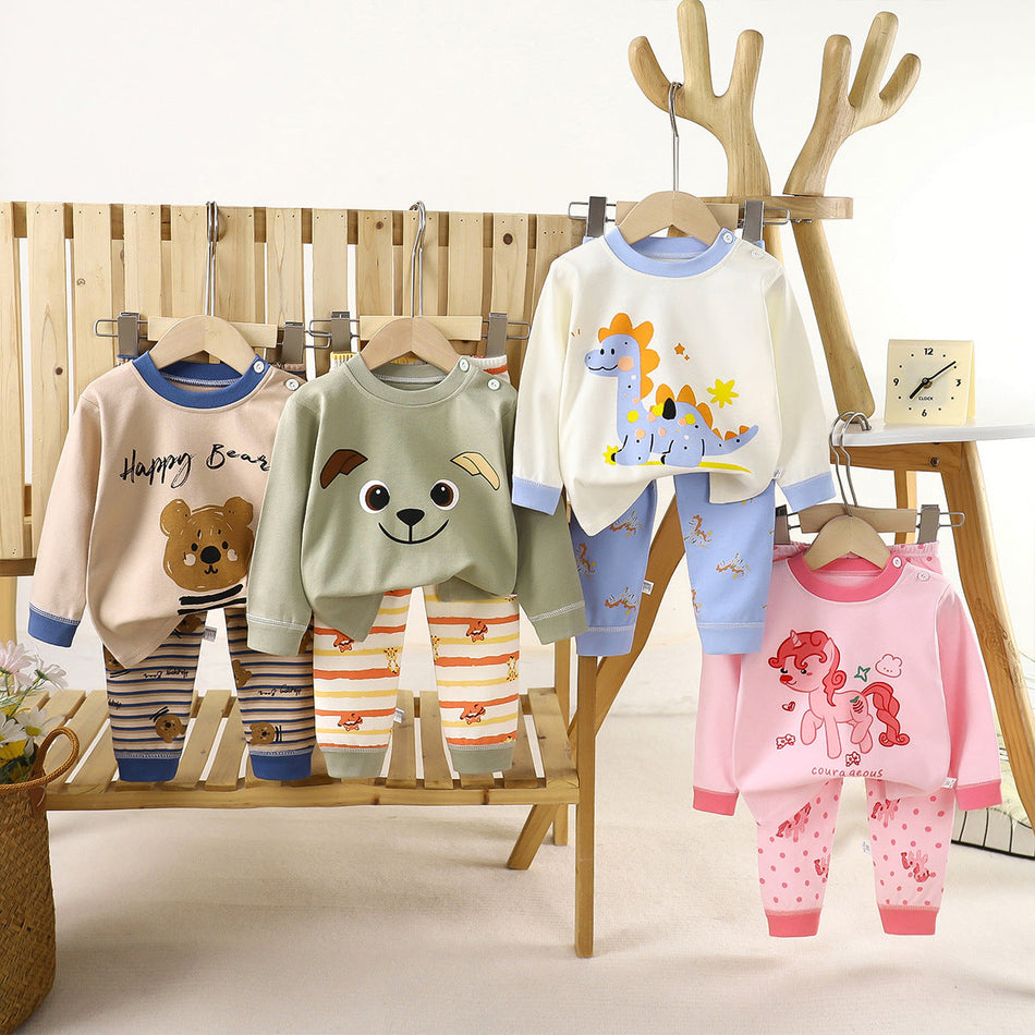 Kids Cotton Autumn Intimates Set 2026 Warm Outfit