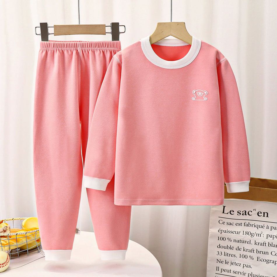 Kids Velvet Thermal Set 2026 Autumn Warm Outfit