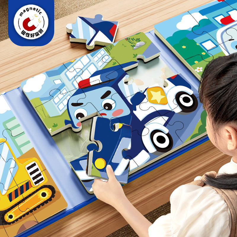 Kids Transportation Magnetic Puzzle Toy 3-6 Years